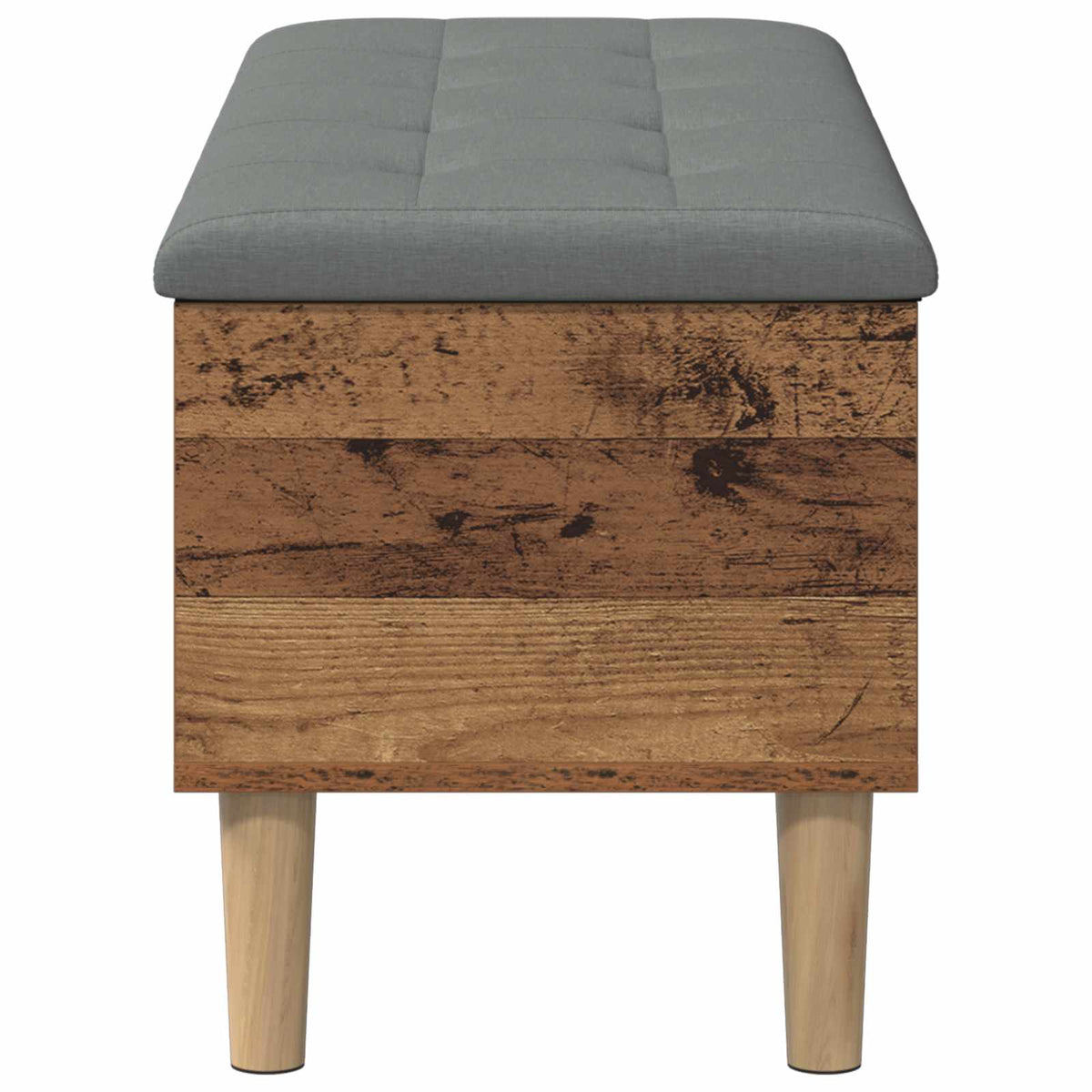 Storage Bench with Cushion Oak Wood 102 x 42 x 46 cm