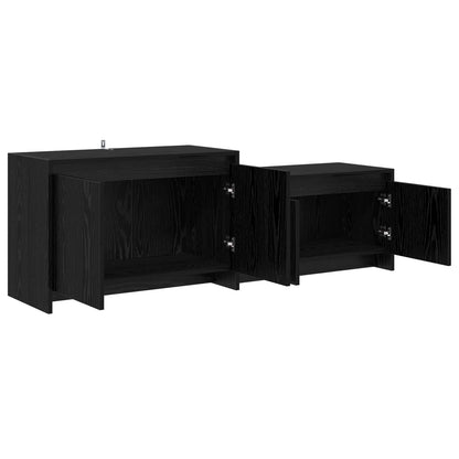 TV Cabinet 147 x 35 x 50 cm Black Oak Engineered Wood