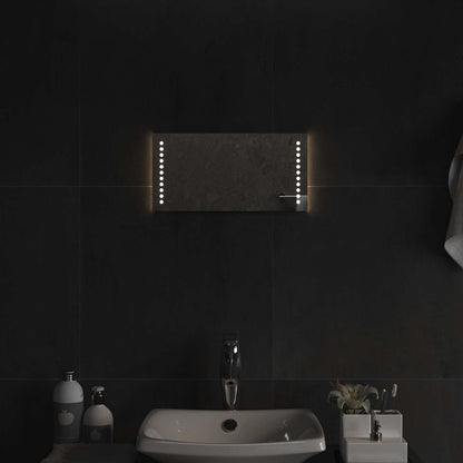 LED Bathroom Mirror Transparent 40 x 20 cm Tempered Glass