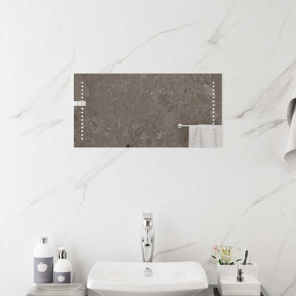 LED Bathroom Mirror Transparent 60 x 30 cm Tempered Glass