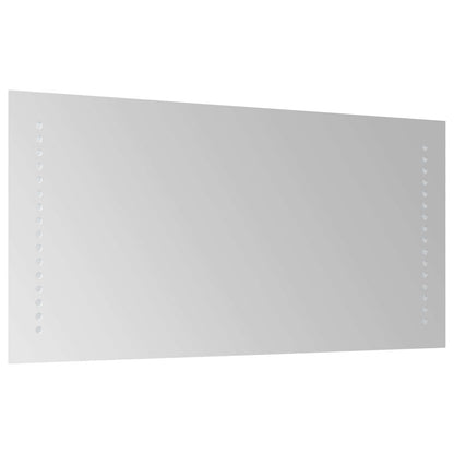 LED Bathroom Mirror Transparent 60 x 30 cm Tempered Glass