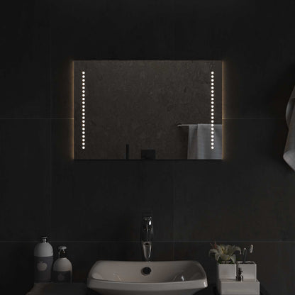 LED Bathroom Mirror Transparent 60 x 40 cm Tempered Glass