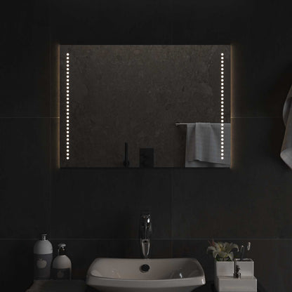 LED Bathroom Mirror Transparent 70 x 50 cm Tempered Glass