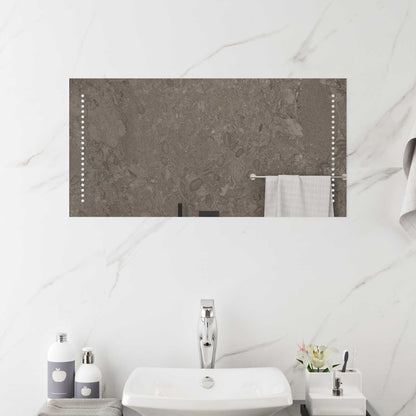 LED Bathroom Mirror Transparent 80 x 40 cm Tempered Glass