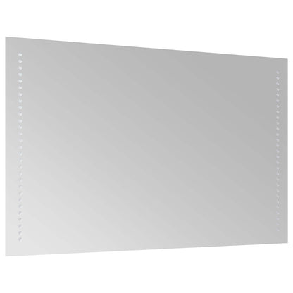 LED Bathroom Mirror Transparent 80 x 50 cm Tempered Glass