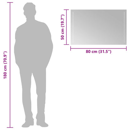 LED Bathroom Mirror Transparent 80 x 50 cm Tempered Glass