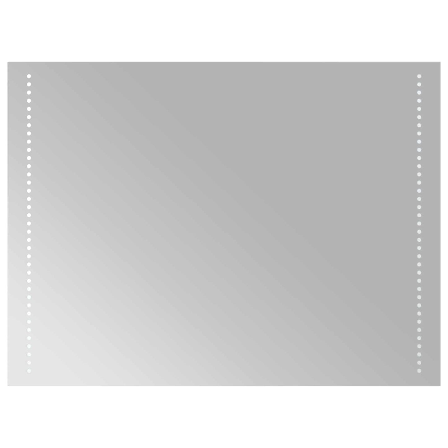 LED Bathroom Mirror Transparent 80 x 60 cm Tempered Glass