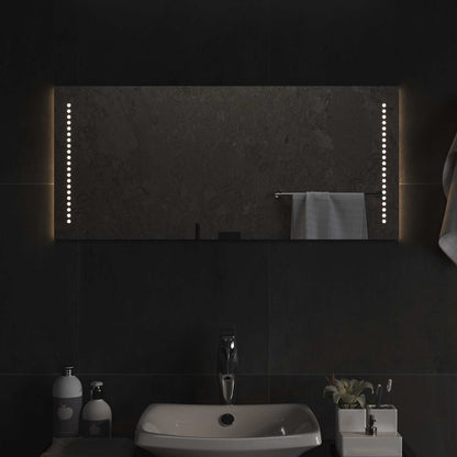 LED Bathroom Mirror Transparent 90 x 40 cm Tempered Glass