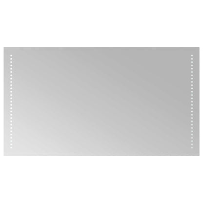 LED Bathroom Mirror Transparent 90 x 50 cm Tempered Glass