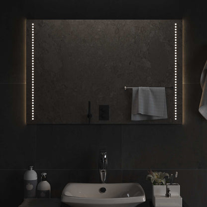 LED Bathroom Mirror Transparent 90 x 60 cm Tempered Glass