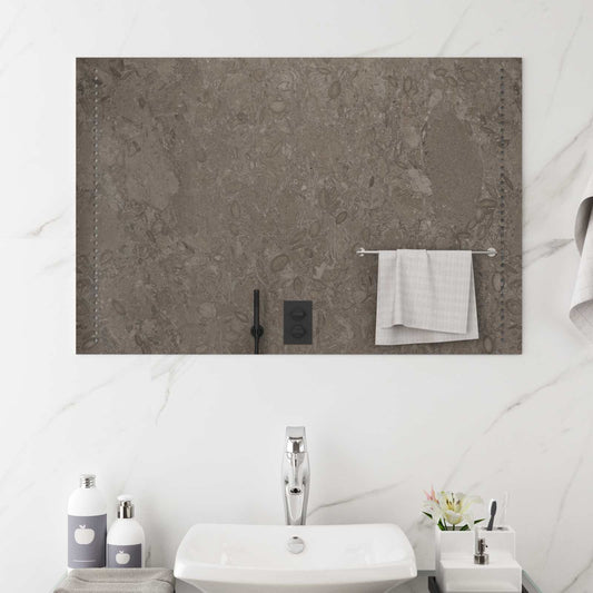 LED Bathroom Mirror Transparent 90 x 60 cm Tempered Glass