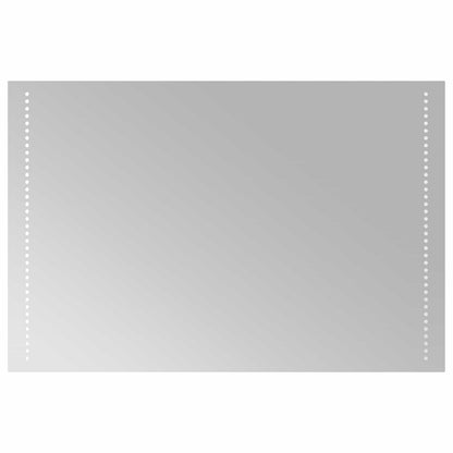 LED Bathroom Mirror Transparent 90 x 60 cm Tempered Glass