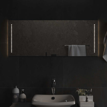 LED Bathroom Mirror Transparent 100 x 40 cm Tempered Glass