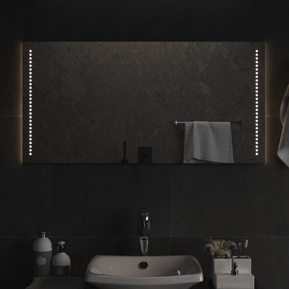 LED Bathroom Mirror Transparent 100 x 50 cm Tempered Glass