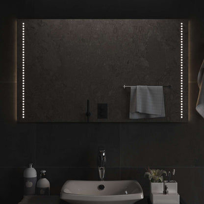 LED Bathroom Mirror Transparent 100 x 60 cm Tempered Glass