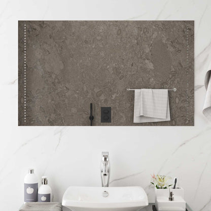 LED Bathroom Mirror Transparent 100 x 60 cm Tempered Glass