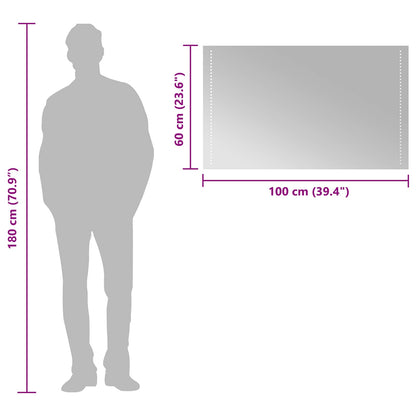 LED Bathroom Mirror Transparent 100 x 60 cm Tempered Glass