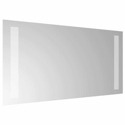 LED Bathroom Mirror Transparent 40 x 20 cm Tempered Glass