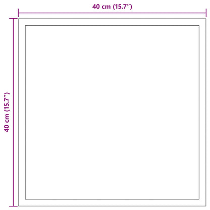 LED Bathroom Mirror Transparent 40 x 40 cm Tempered Glass