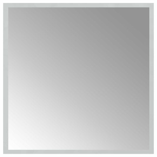 LED Bathroom Mirror Transparent 50 x 50 cm Tempered Glass