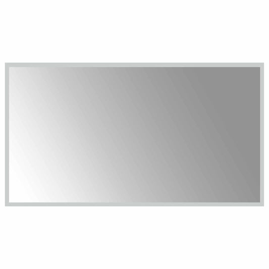 LED Bathroom Mirror Transparent 90 x 50 cm Tempered Glass