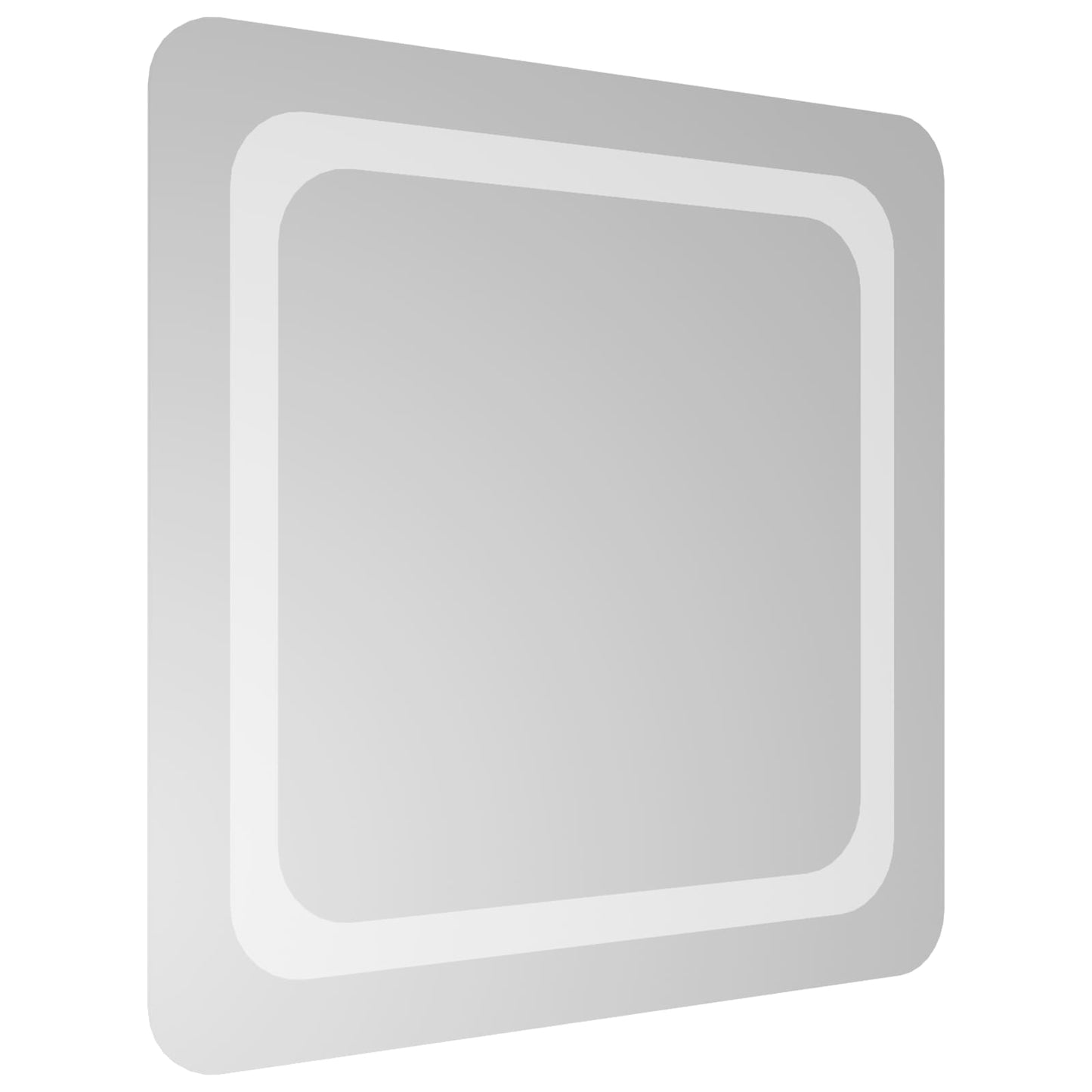LED Bathroom Mirror Transparent 50 x 50 cm Tempered Glass