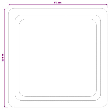 LED Bathroom Mirror Transparent 60 x 60 cm Tempered Glass