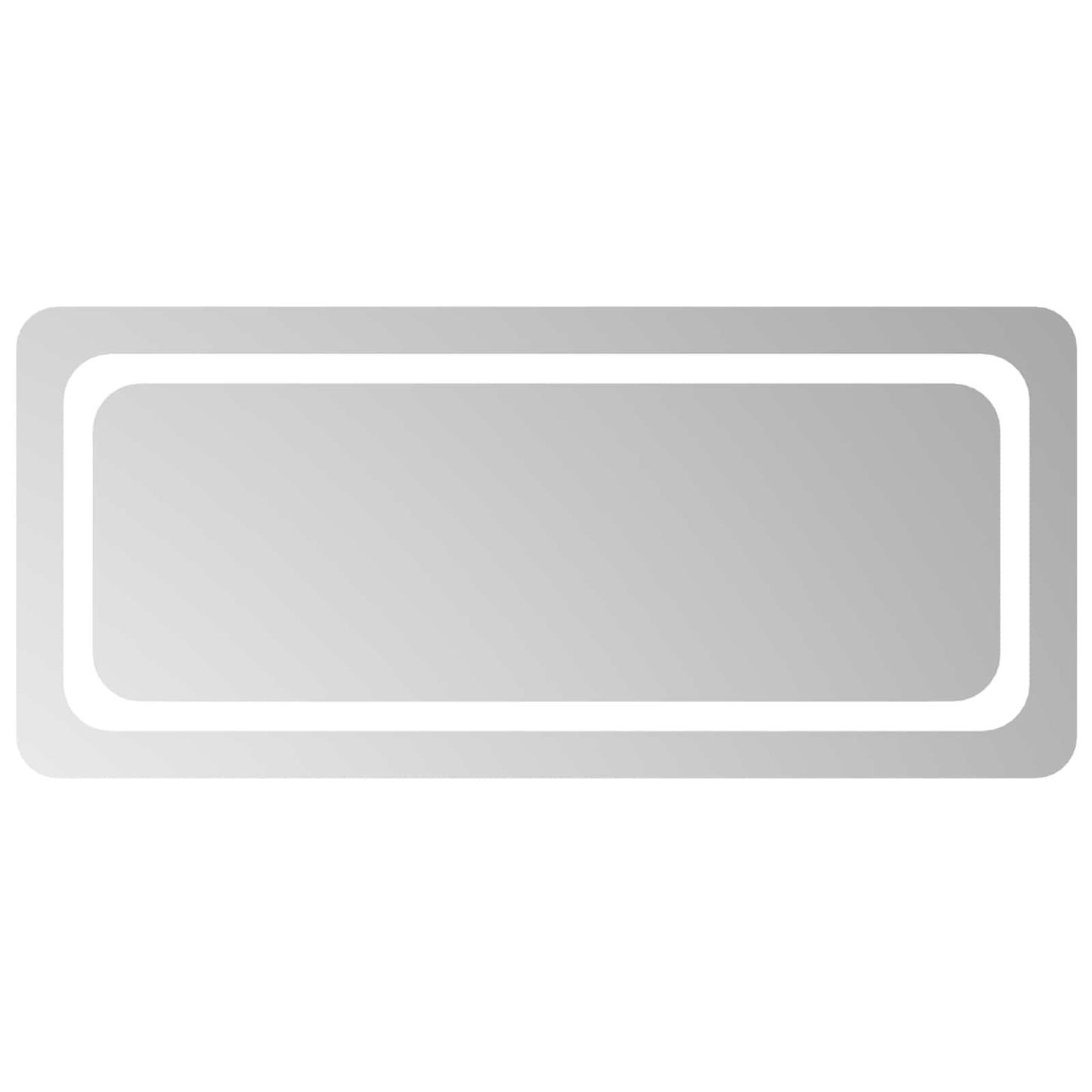 LED Bathroom Mirror Transparent 90 x 40 cm Tempered Glass
