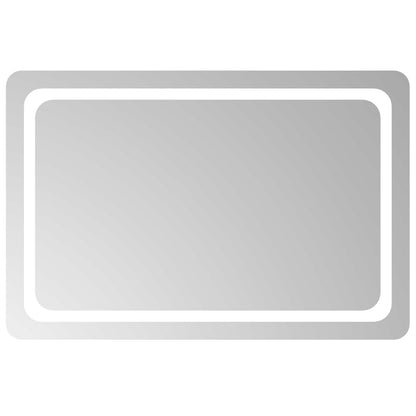 LED Bathroom Mirror Transparent 90 x 60 cm Tempered Glass