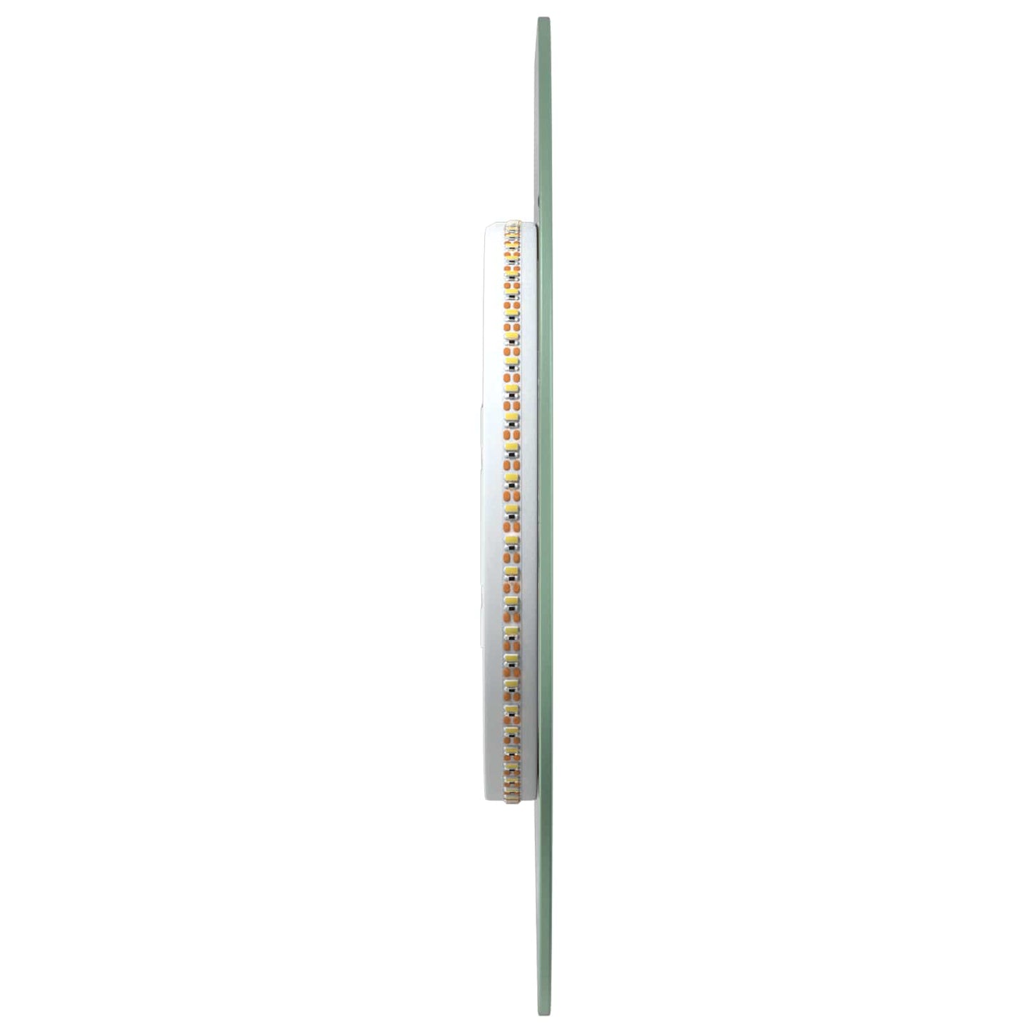 LED Bathroom Mirror Transparent Ø 30 cm Tempered Glass