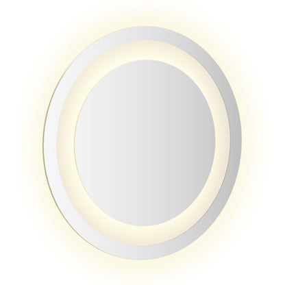 LED Bathroom Mirror Transparent Ø 30 cm Tempered Glass