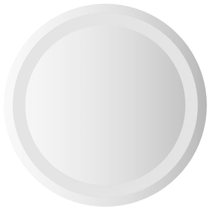 LED Bathroom Mirror Transparent Ø 40 cm Tempered Glass
