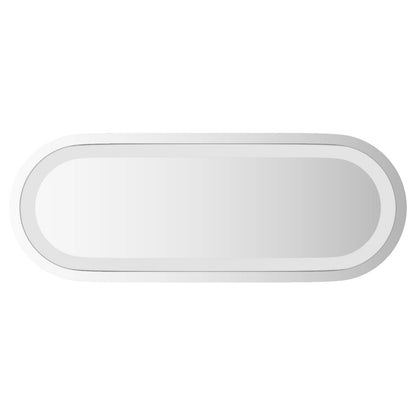 LED Bathroom Mirror Transparent 40 x 15 cm Tempered Glass