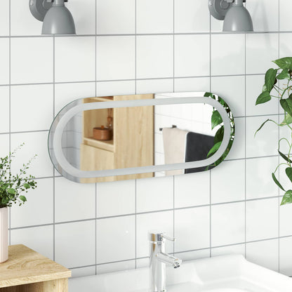 LED Bathroom Mirror Transparent 50 x 20 cm Tempered Glass