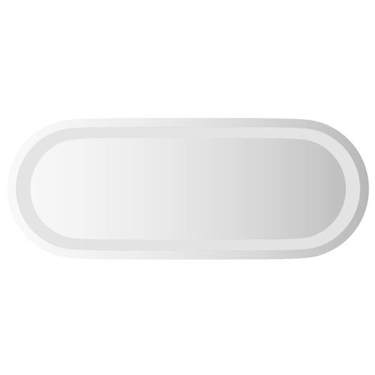 LED Bathroom Mirror Transparent 50 x 20 cm Tempered Glass