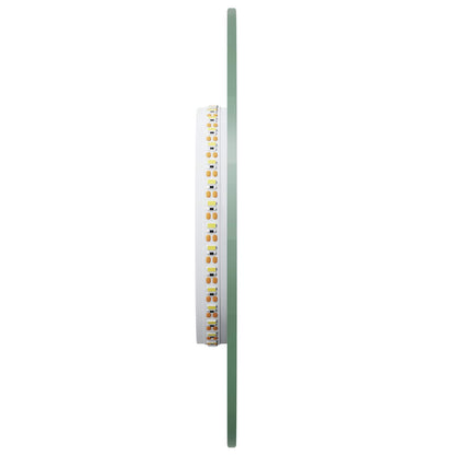 LED Bathroom Mirror Transparent 50 x 20 cm Tempered Glass