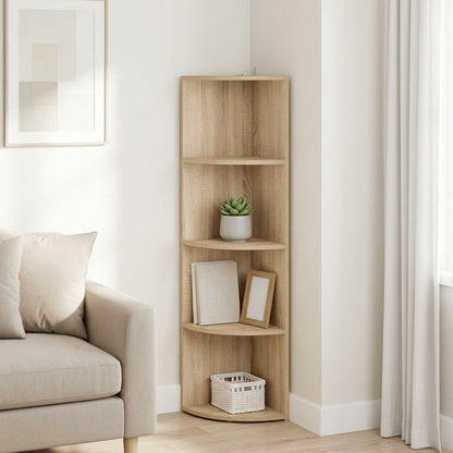 Corner Shelf 4-Tier 31.5 x 31 x 130 cm Engineered Wood