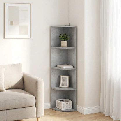 Corner Shelf 4-Tier 31.5 x 31 x 130 cm Engineered Wood