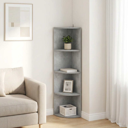 Corner Shelf 4-Tier 31.5 x 31 x 130 cm Engineered Wood