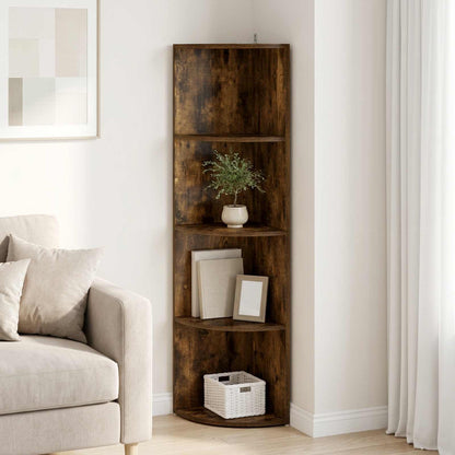 Corner Shelf 4-Tier 31.5 x 31 x 130 cm Engineered Wood