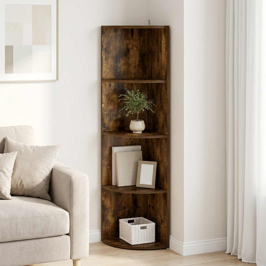 Corner Shelf 4-Tier 31.5 x 31 x 130 cm Engineered Wood