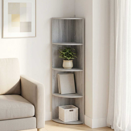 Corner Shelf 4-Tier 31.5 x 31 x 130 cm Engineered Wood