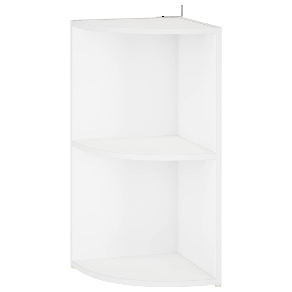 Corner Shelf 2-Tier 31.5 x 31 x 66 cm Engineered Wood White
