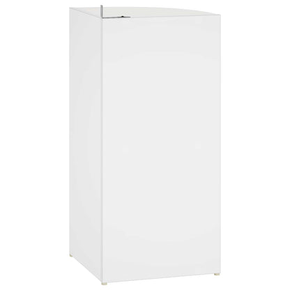 Corner Shelf 2-Tier 31.5 x 31 x 66 cm Engineered Wood White