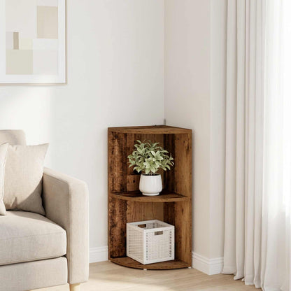 Corner Shelf 2-Tier 31.5 x 31 x 66 cm Engineered Wood Old Wood