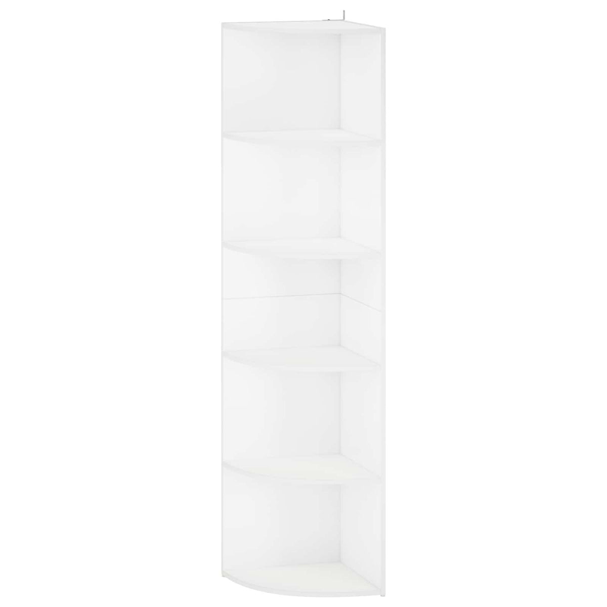Corner Shelf 5-Tier 41.5 x 41.5 x 178 cm Engineered Wood White