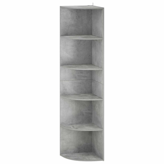 Corner Shelf 5-Tier 41.5 x 41.5 x 178 cm Engineered Wood