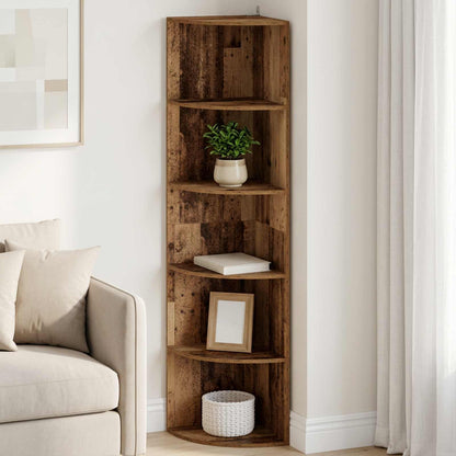 Corner Shelf 5-Tier 41.5 x 41.5 x 178 cm Engineered Wood
