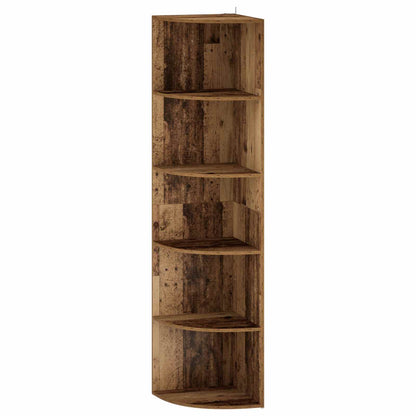 Corner Shelf 5-Tier 41.5 x 41.5 x 178 cm Engineered Wood