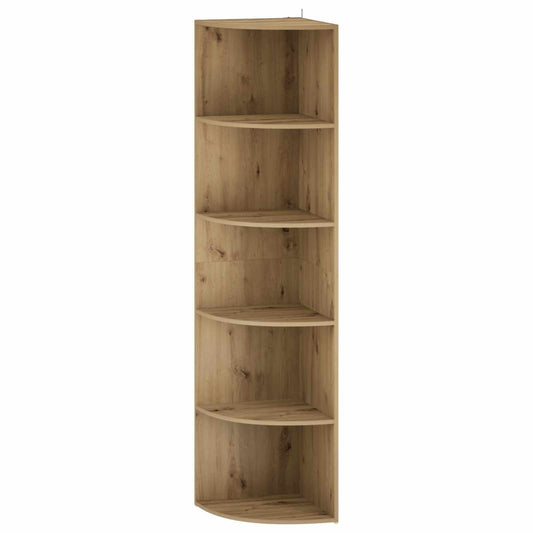 Corner Shelf 5-Tier 41.5 x 41.5 x 178 cm Engineered Wood